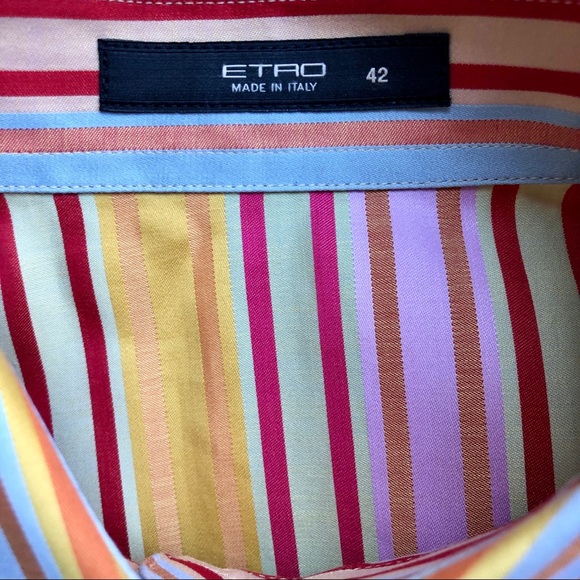 Etro multi color striped shirt - Picture 5 of 5